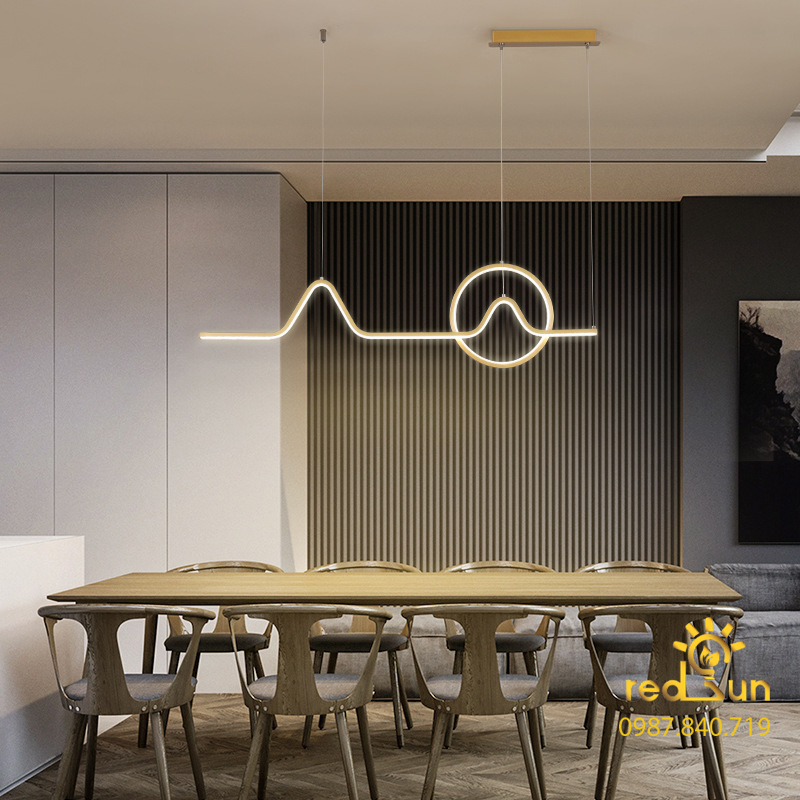 ĐÈN THẢ NGANG NGHỆ THUẬT 1 VÒNG LED MỚI DC-38