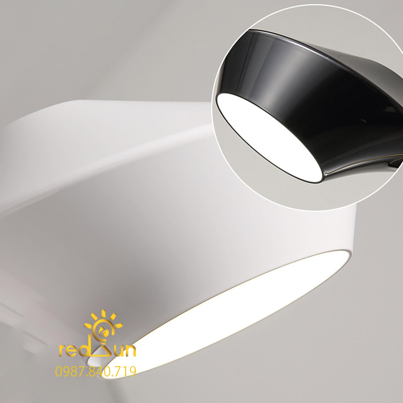 DC020-Đèn chùm Nordic chóa chụp tay xoay