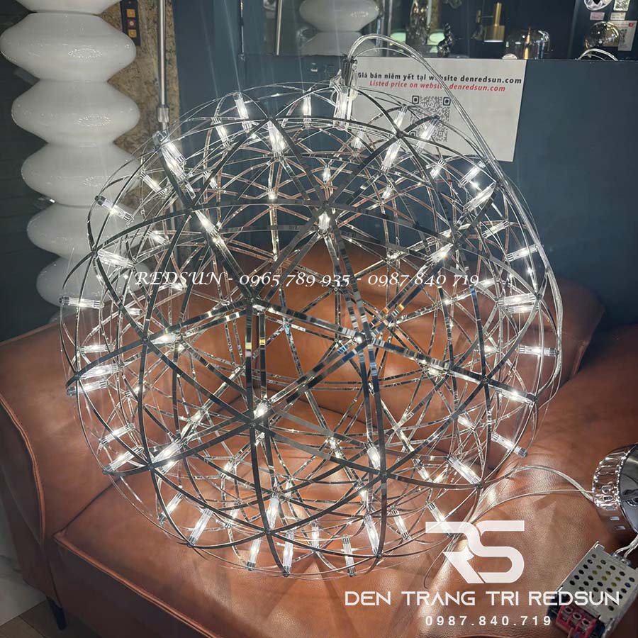 Đèn Thả Trần Lắp Thông Tầng, Phòng Khách, Khách Sạn, Nhà Hàng Phong Cách Bắc Âu Hiện Đại Cầu LED Sao  DC-T106