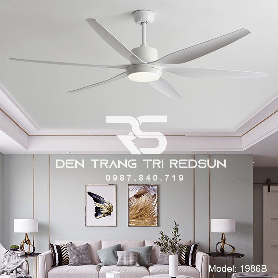 Quạt Trần Đèn Trang Trí Phòng Khách, Phòng Ngủ - 1986B