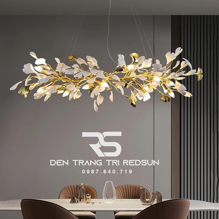 Đèn Chùm Hiện Đại Ginkgo Leaf Dáng Ngang Phong Cách Bắc Âu DC-L060