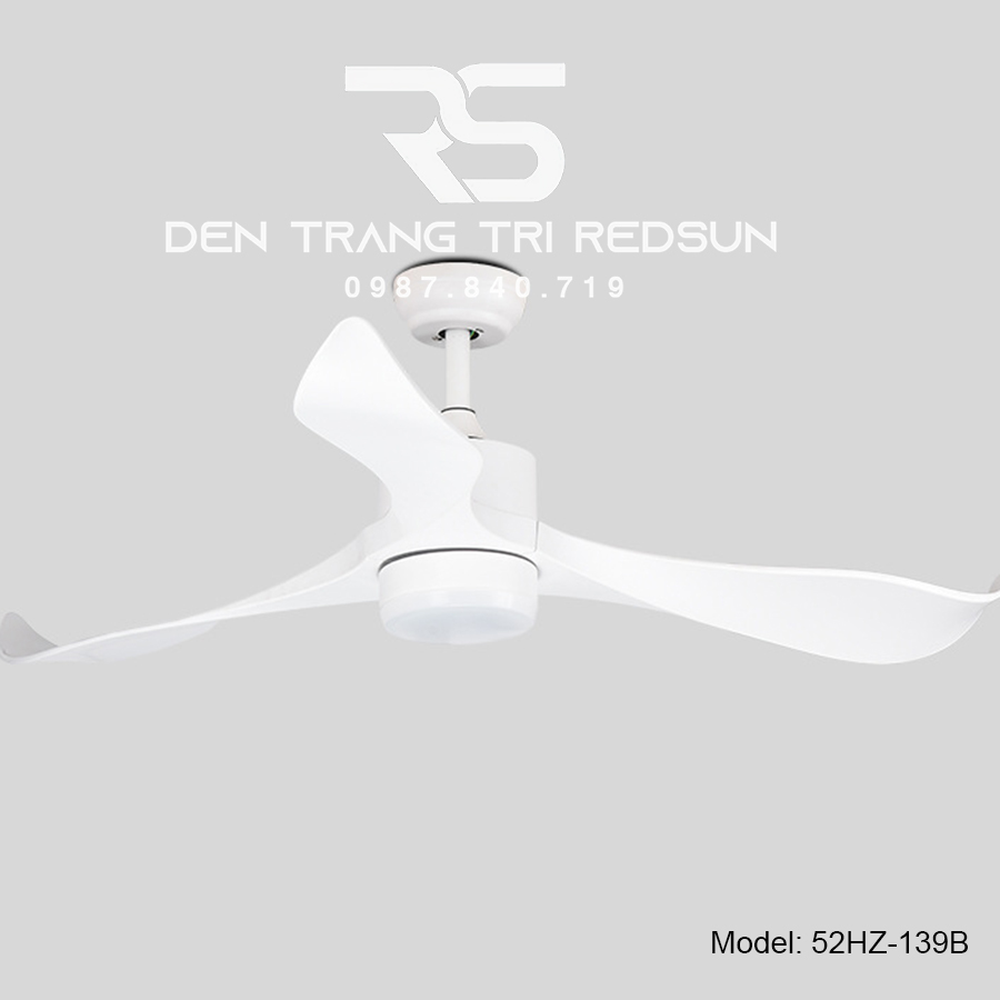 Quạt Trần Đèn Trang Trí Phòng Khách, Phòng Ngủ - 52HZ-139B