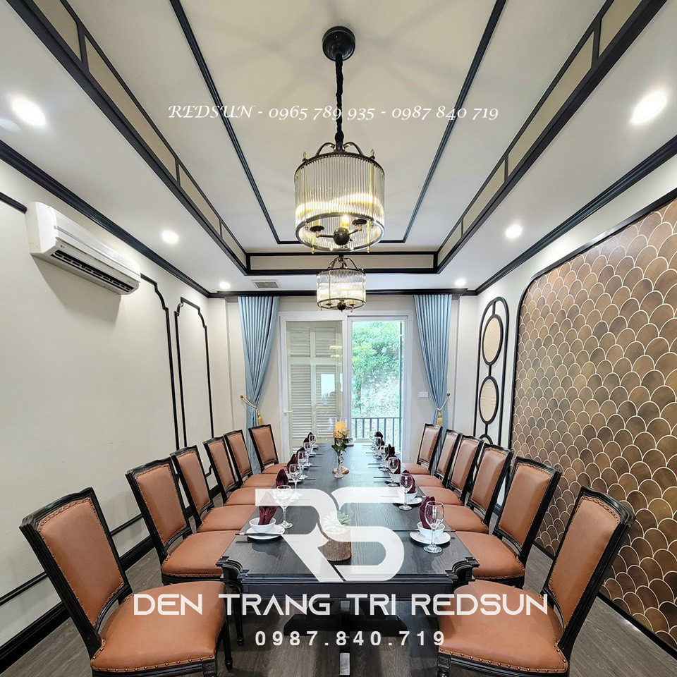 Đèn Thả Trần Phong Cách Indochine Chất Liệu Thuỷ Tinh IDC-015