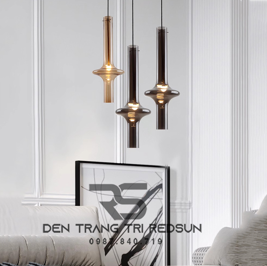 Đèn Thả Trần Hiện Đại Phong Cách Bắc Âu Hình Phi Tiêu Chất Liệu Thuỷ Tinh CDT-T054