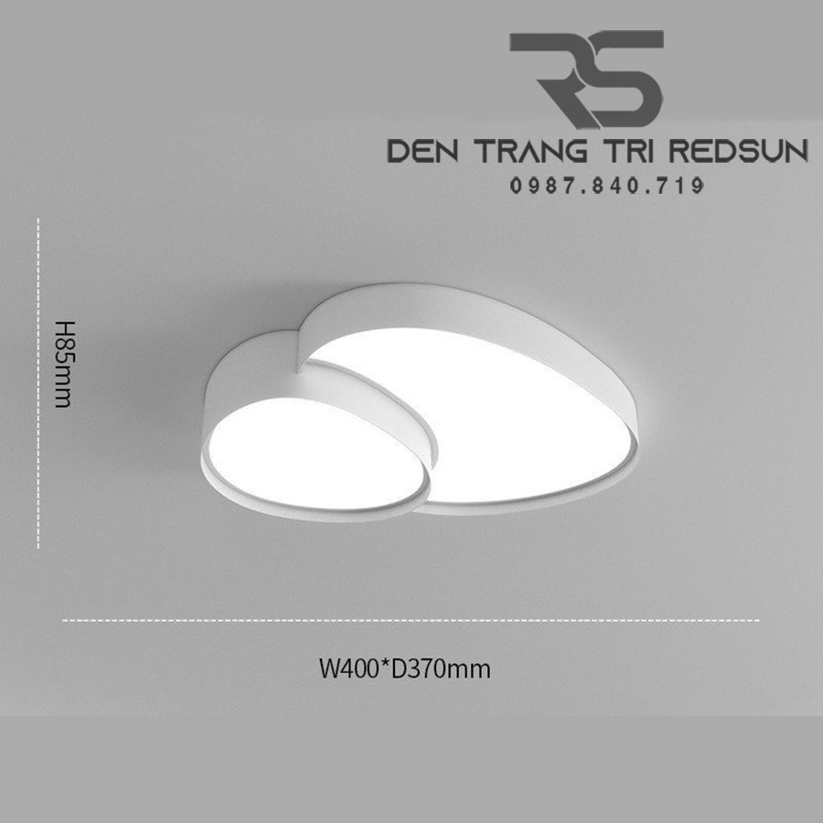 Đèn Mâm Ốp Trần Hiện Đại Phòng Khách, Phòng Ngủ Phong Cách Bắc Âu Chất Liệu Mica OT-018