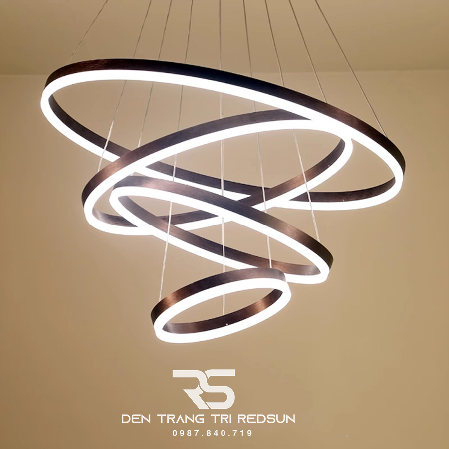 Đèn Thả Phòng Khách Hiện Đại 4 Vòng Bắc Âu G5-46810