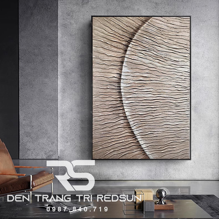 Tranh Treo Tường Thủ Công Trang Trí Phòng Khách, Phòng Ngủ, Hành Lang Sơn Dầu Phong Cách Trừu Tượng Hiện Đại DDC-016