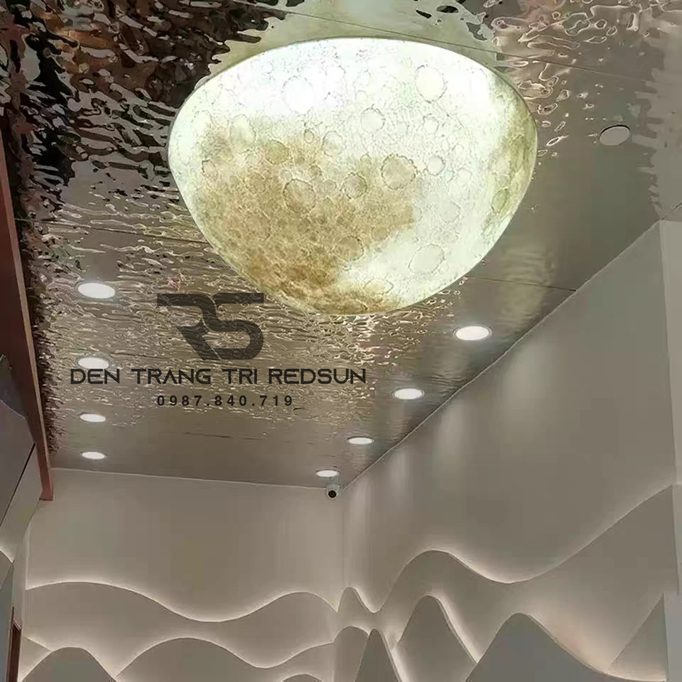 Đèn Mặt Trăng Bán Nguyệt 3D Phong Cách Bắc Âu Ốp Trần Trang Trí Sảnh Nhà Hàng, Quán Cafe, Phòng Khách, Phòng Ngủ DC-T129