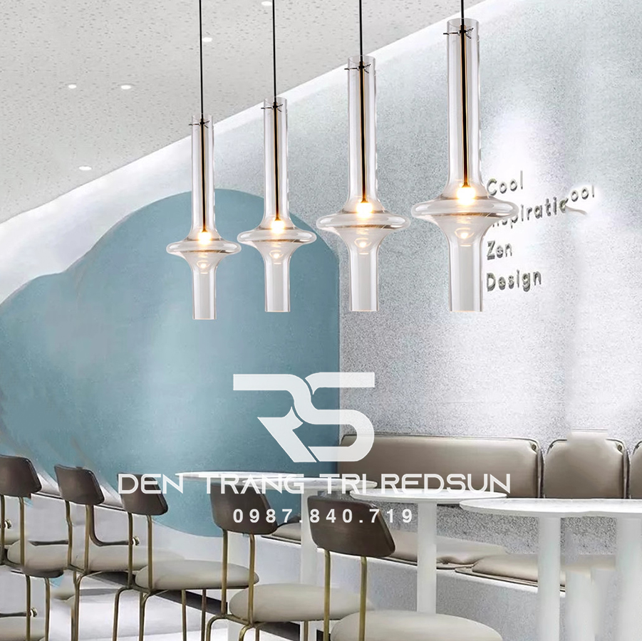 Đèn Thả Trần Hiện Đại Phong Cách Bắc Âu Hình Phi Tiêu Chất Liệu Thuỷ Tinh CDT-T054