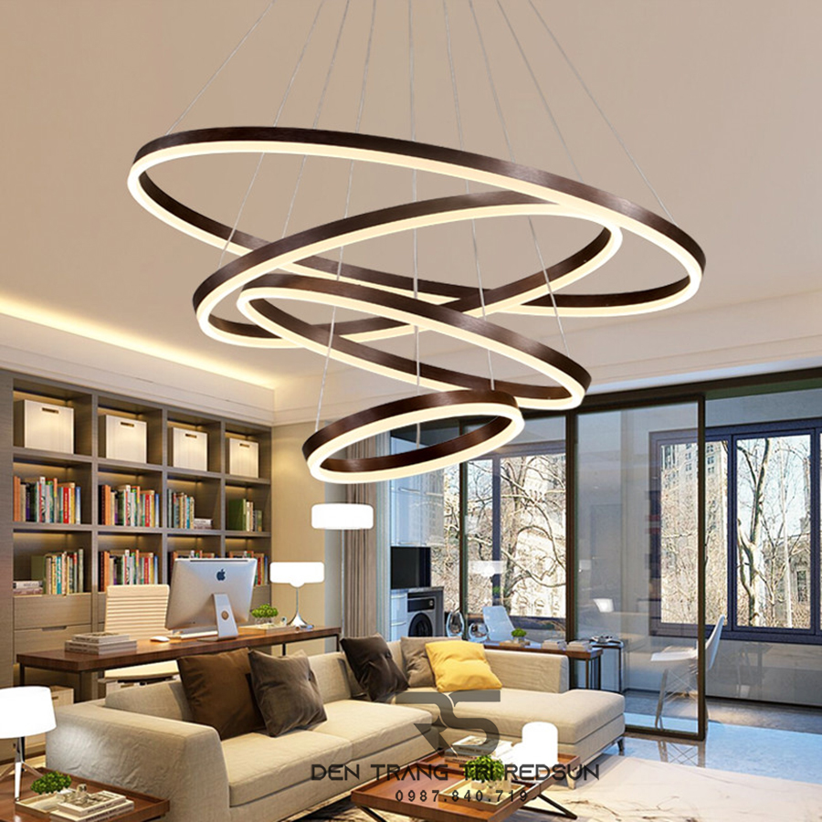 Đèn Thả Phòng Khách Hiện Đại 4 Vòng Bắc Âu G5-46810