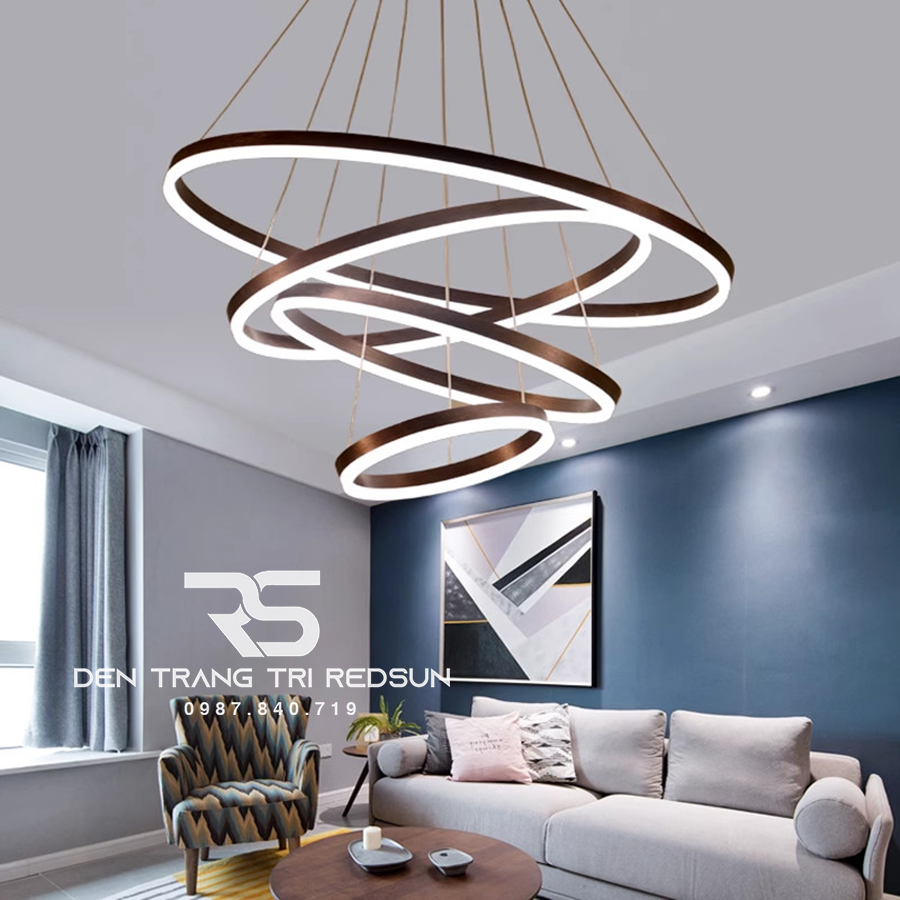 Đèn Thả Phòng Khách Hiện Đại 4 Vòng Bắc Âu G5-46810