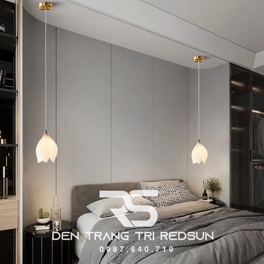 Đèn Thả Phong Cách Hiện Đại Hoa Mộc Lan Lắp Phòng Khách, Sảnh Chờ, Cầu Thang Thông Tầng HTK052