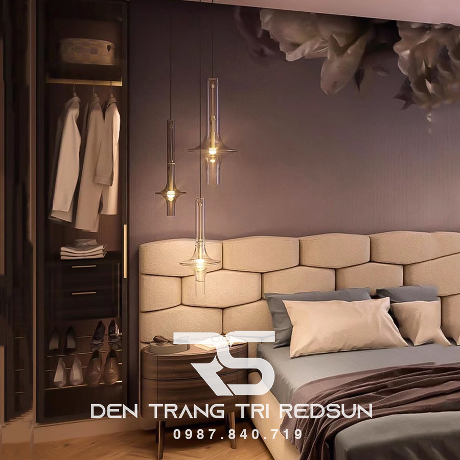 Đèn Thả Trần Hiện Đại Phong Cách Bắc Âu Hình Phi Tiêu Chất Liệu Thuỷ Tinh CDT-T054