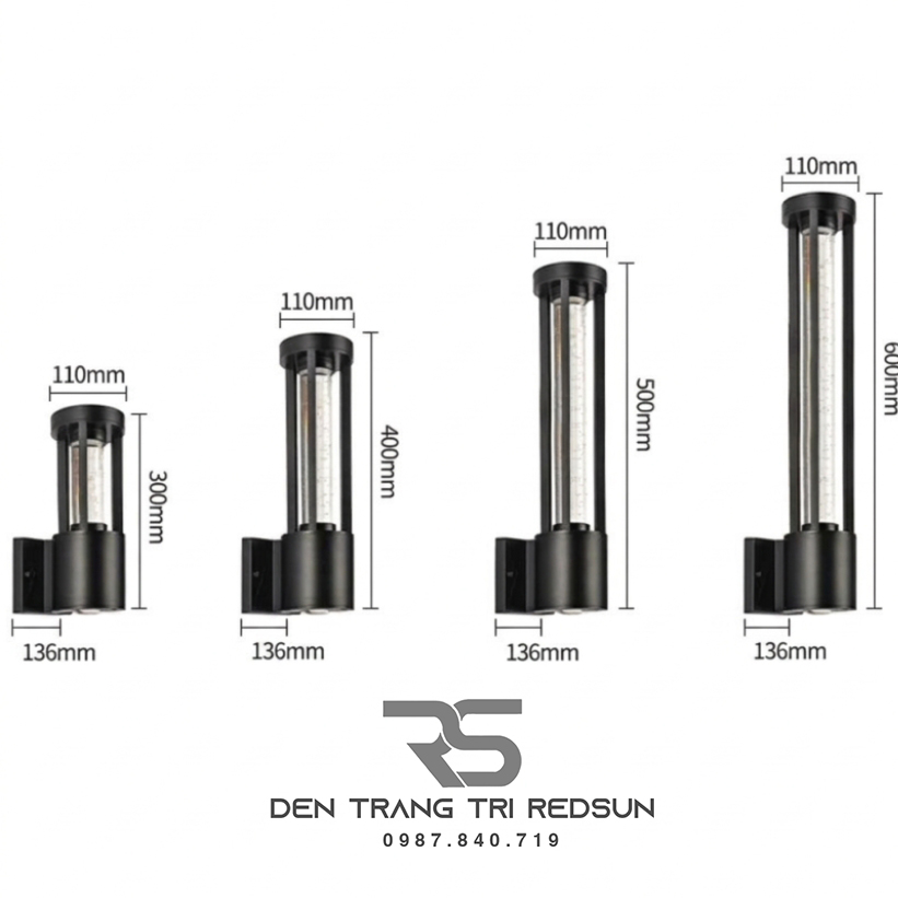 Đèn Tường Chống Nước Trang Trí Ngoài Trời Nhà Hàng, Khách Sạn, Biệt Thự, Sân Vườn DTOD-SW8003
