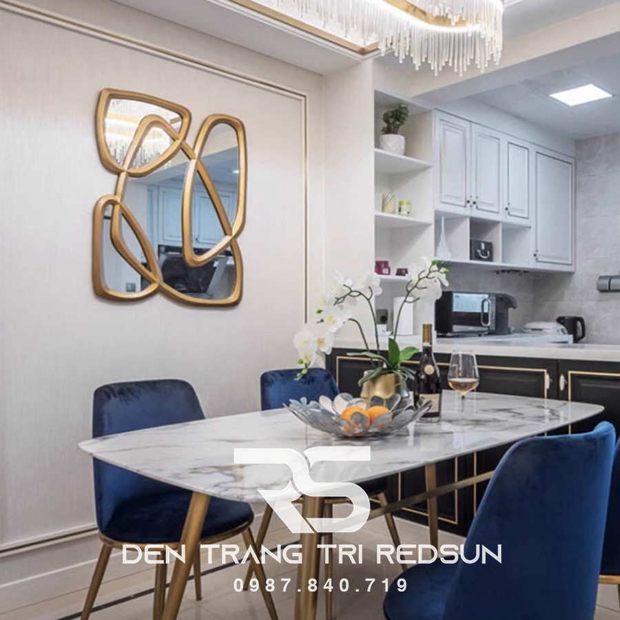 Gương Treo Tường Nghệ Thuật Trang Trí Phòng Khách, Phòng Ăn, Hành Lang Phong Cách Bắc Âu GDC-010