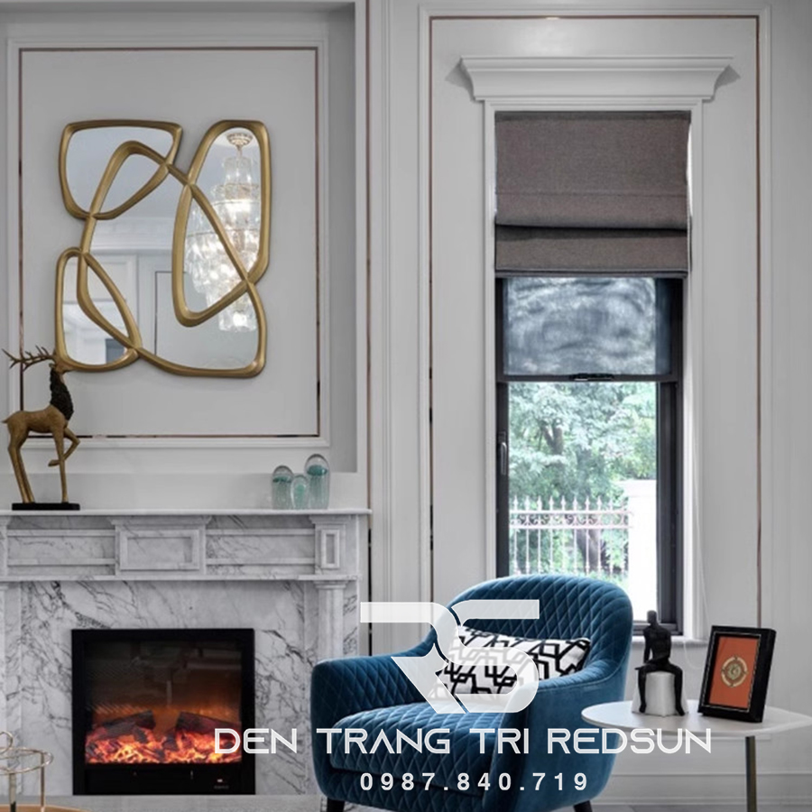 Gương Treo Tường Nghệ Thuật Trang Trí Phòng Khách, Phòng Ăn, Hành Lang Phong Cách Bắc Âu GDC-010