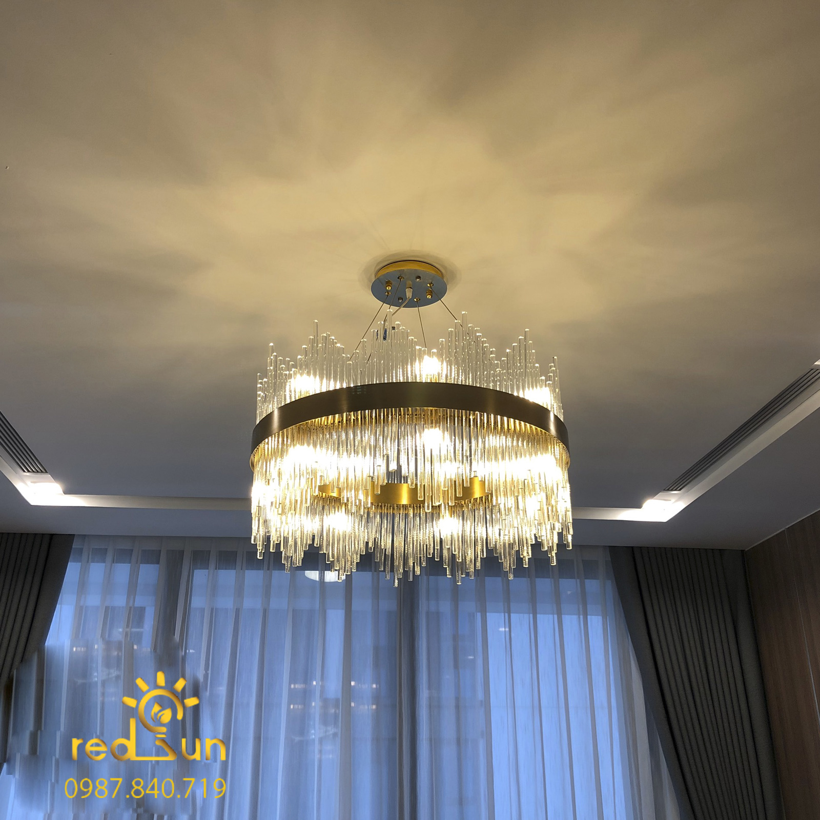 DC021 - Đèn chùm Pha lê vương miện