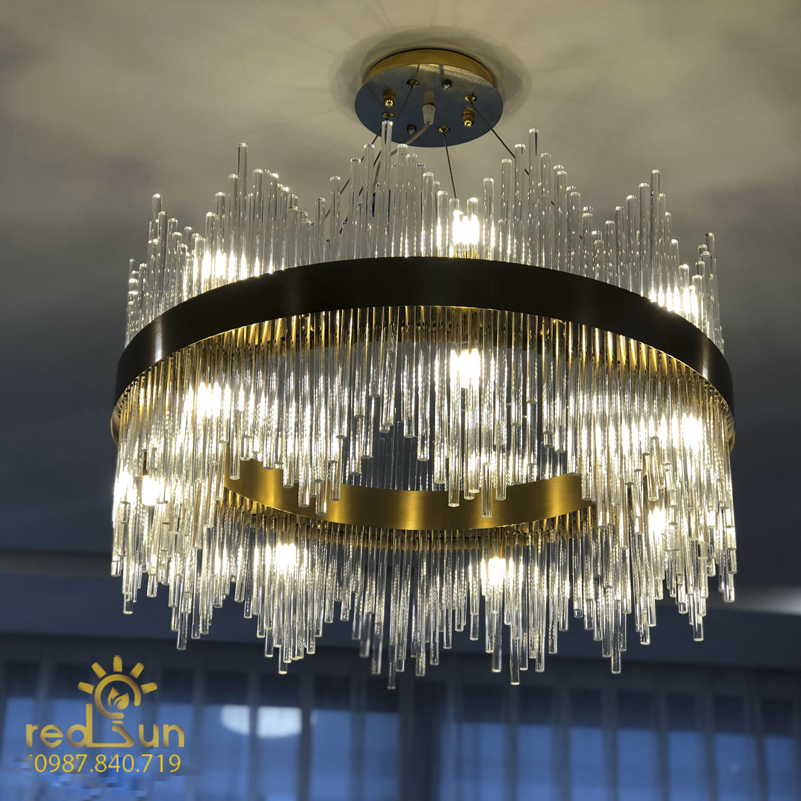 DC021 - Đèn chùm Pha lê vương miện