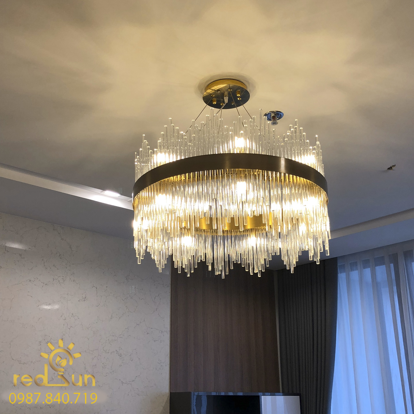 DC021 - Đèn chùm Pha lê vương miện