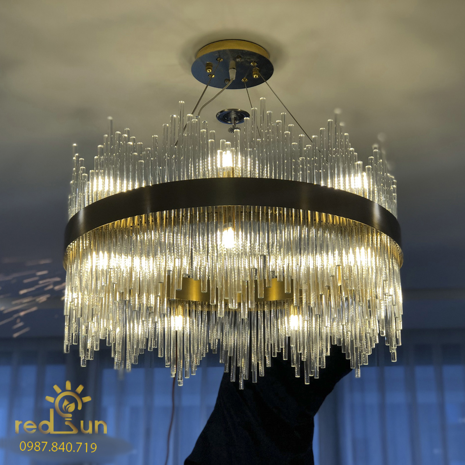 DC021 - Đèn chùm Pha lê vương miện