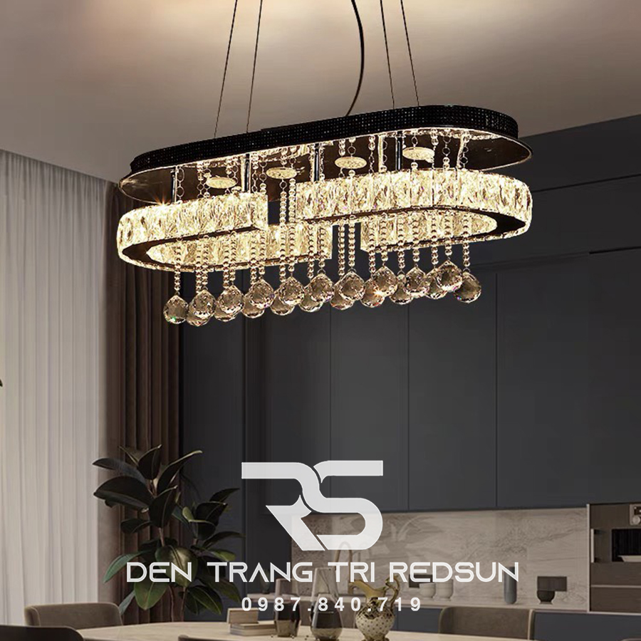 Đèn Thả Pha Lê Bàn Ăn, Bàn Đảo Hiện Đại  TPL049