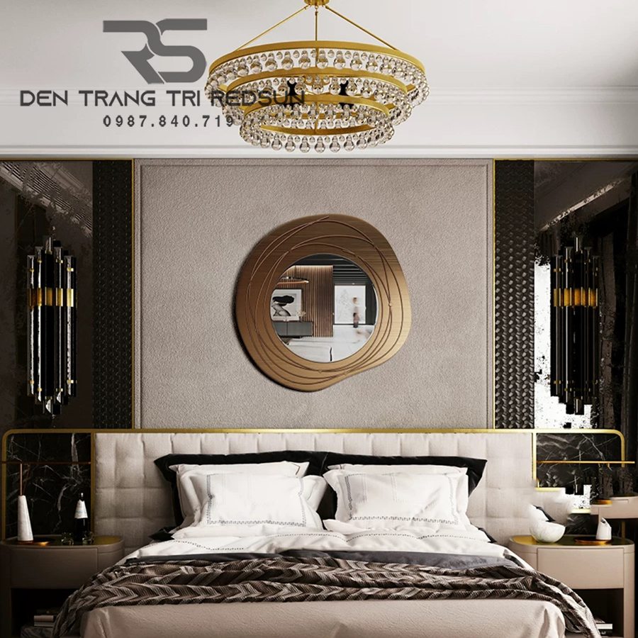 Gương Treo Tường Nghệ Thuật Trang Trí Phòng Khách, Phòng Ăn, Hành Lang Phong Cách Bắc Âu GDC-014