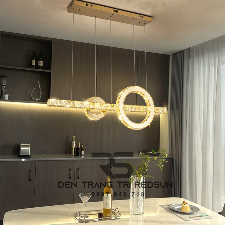 Đèn Thả Pha Lê Bàn Ăn, Bàn Đảo Hiện Đại TPL055