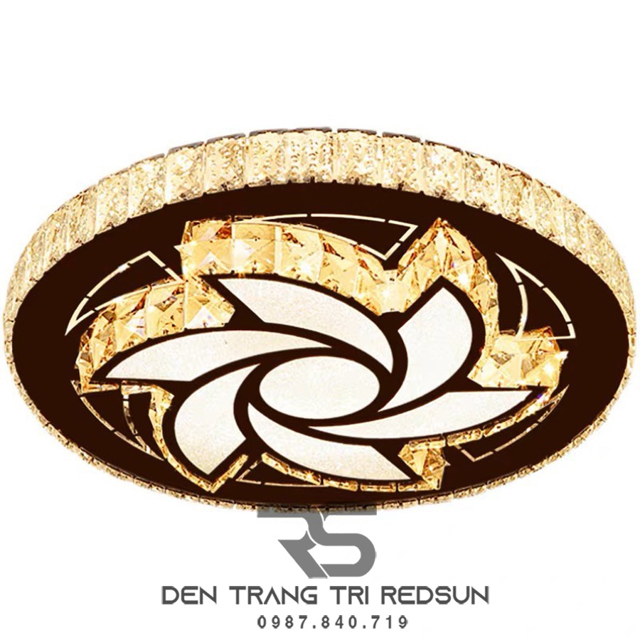 Đèn Mâm Pha Lê Ốp Trần Phòng Khách Hiện Đại MKPL-028/6