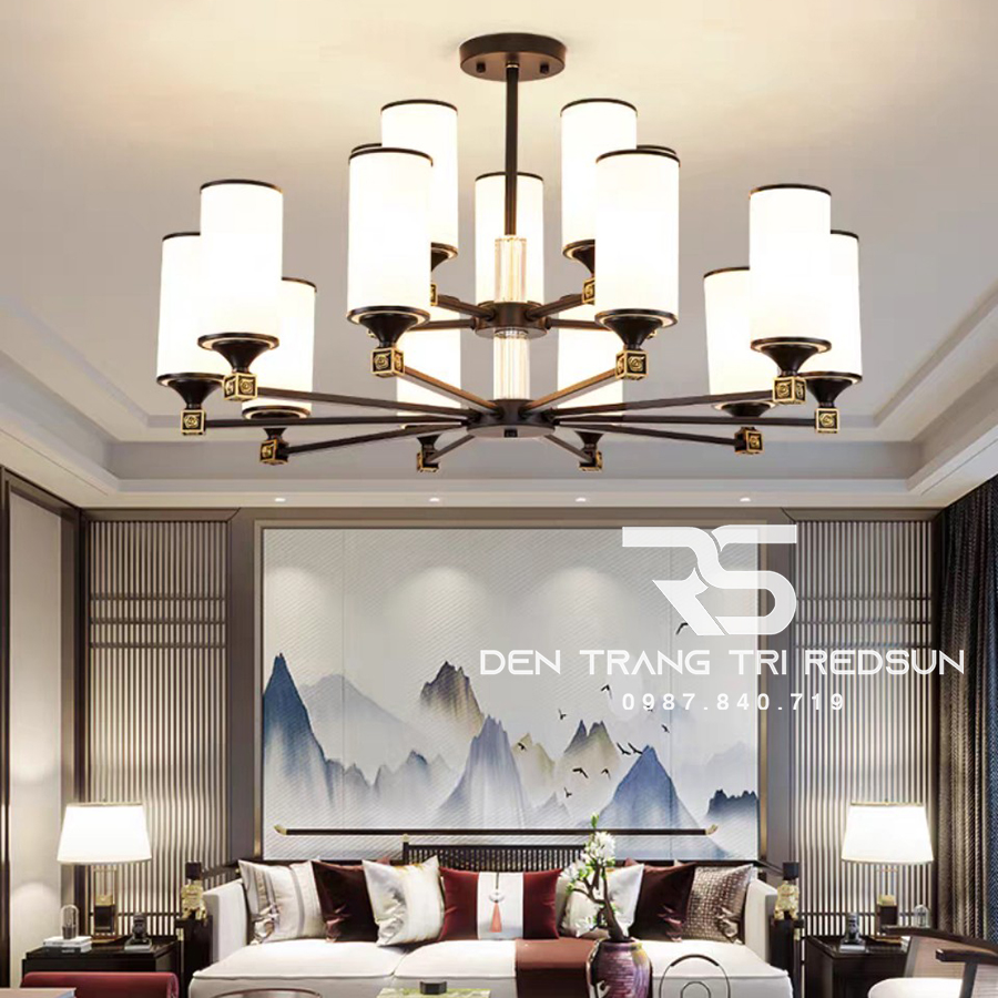 Đèn Chùm Phòng Khách Phong Cách Indochine IDC-013