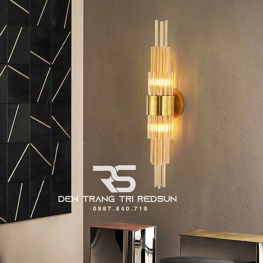 Đèn Tường Trang Trí Phòng Khách, Phòng Ngủ, Cầu Thang Phong Cách Bắc Âu Chất Liệu Pha Lê DTP-005