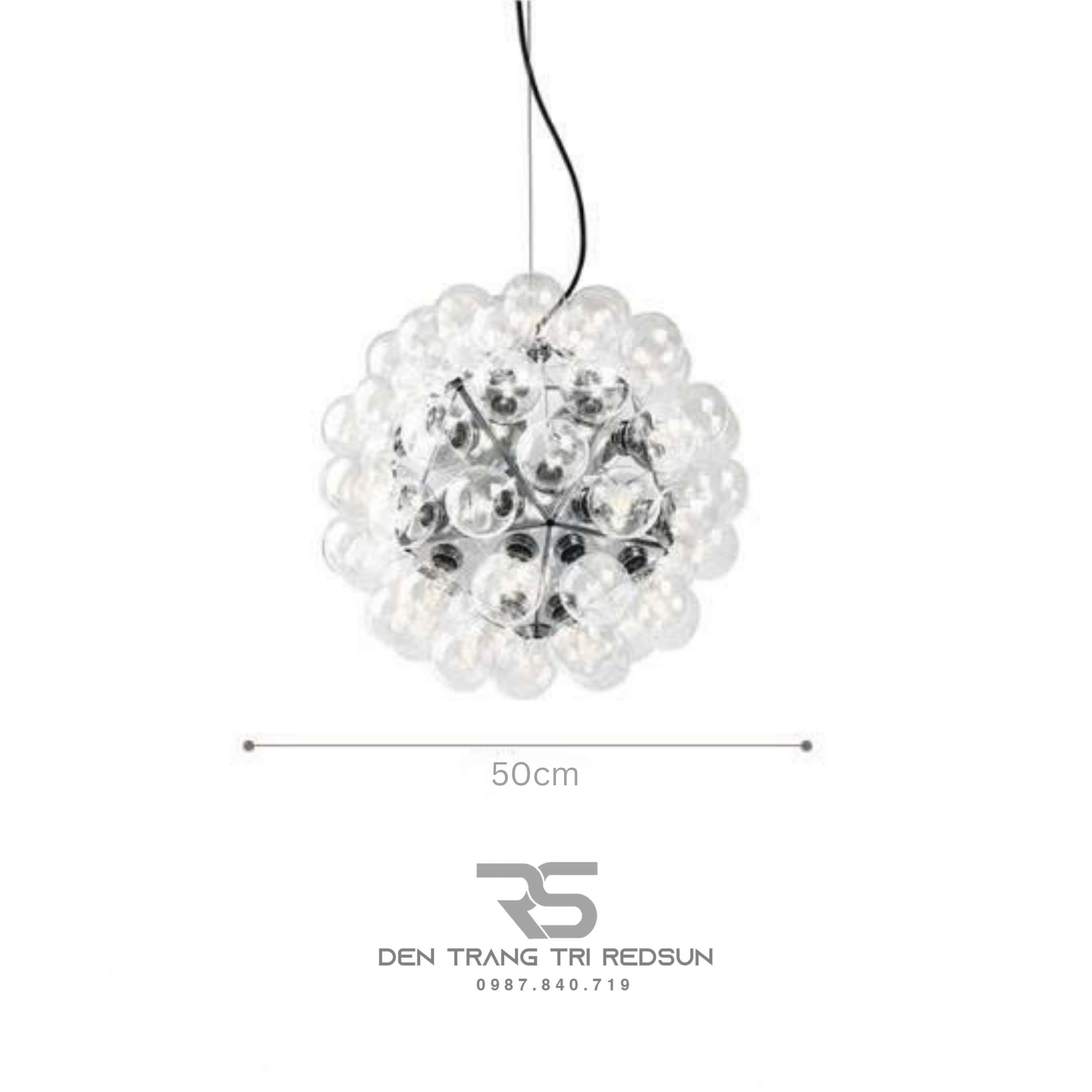 Đèn Chùm Phòng Khách Hiện Đại Bắc Âu Bong Bóng Chất Liệu Thuỷ Tinh DC-T113