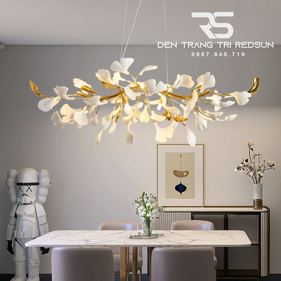 Đèn Chùm Hiện Đại Ginkgo Leaf Dáng Ngang Phong Cách Bắc Âu DC-L060