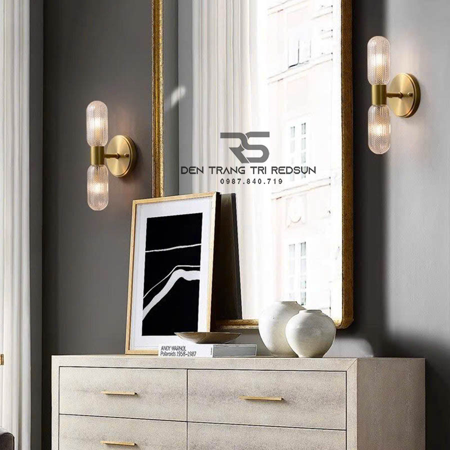 Đèn Tường Trang Trí Phòng Khách, Phòng Ngủ, Cầu Thang Phong Cách Bắc Âu Chất Liệu Pha Lê DTP-002