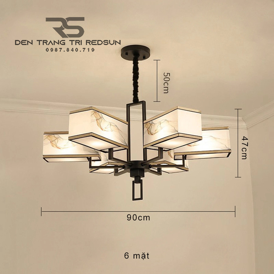 Đèn Chùm Phòng Khách Hiện Đại Phong Cách Indochine IDC-004
