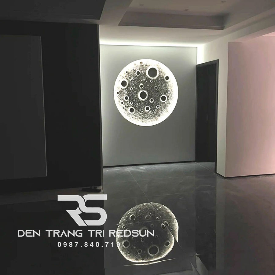 Đèn Tường Trang Trí Phòng Khách, Phòng Ngủ, Cầu Thang Phong Cách Bắc Âu Mặt Trăng 3D DT-131