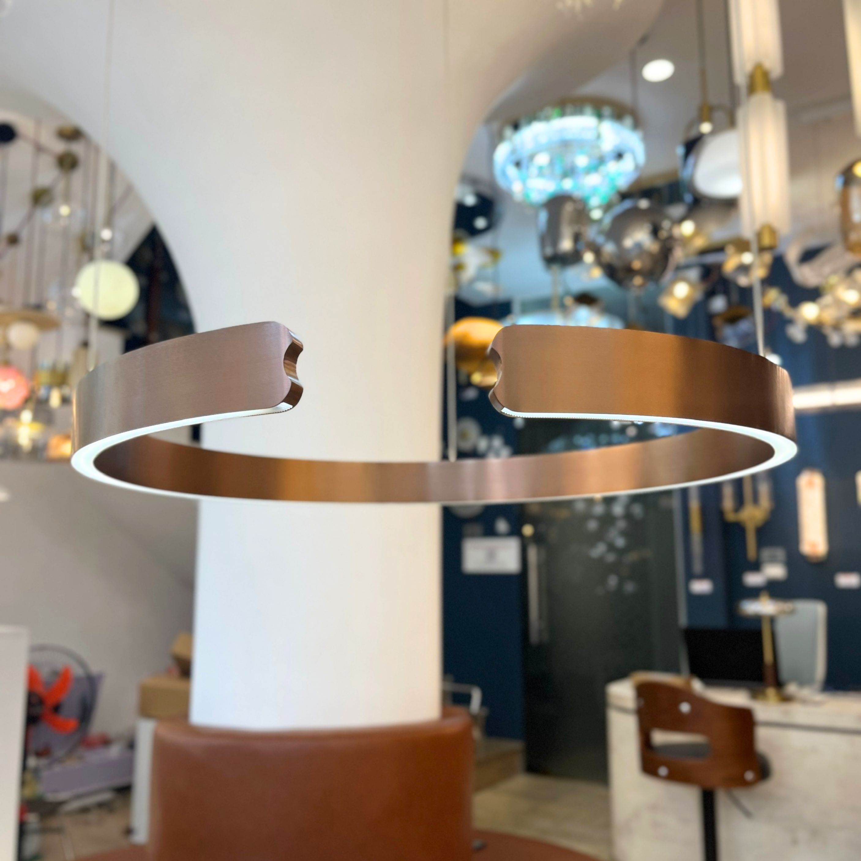 Đèn Thả Bàn Ăn, Bàn Đảo Hiện Đại Led Ring Vòng Khuyết Cảm Ứng Chuyển Động CDT-BTHD7070T