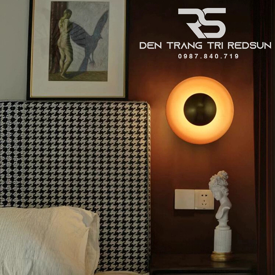 Đèn Tường Trang Trí Phòng Khách, Phòng Ngủ, Cầu Thang Hình Đĩa Bay Phong Cách Bắc Âu  DT-124