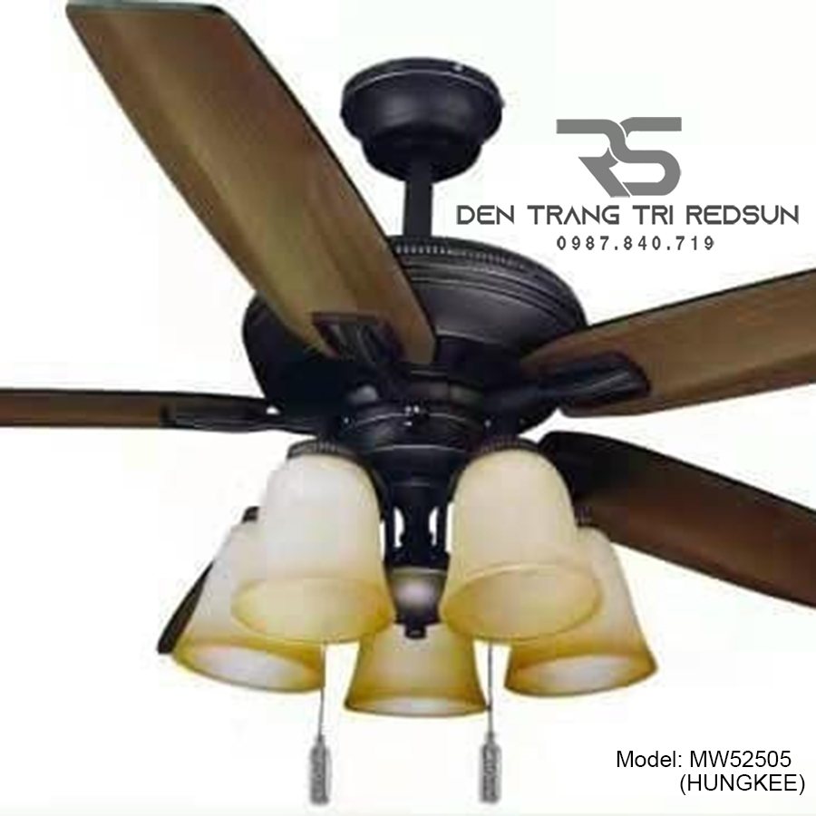 Quạt Trần Đèn Trang Trí Phòng Khách, Phòng Ngủ - MW52505 (HUNGKEE)