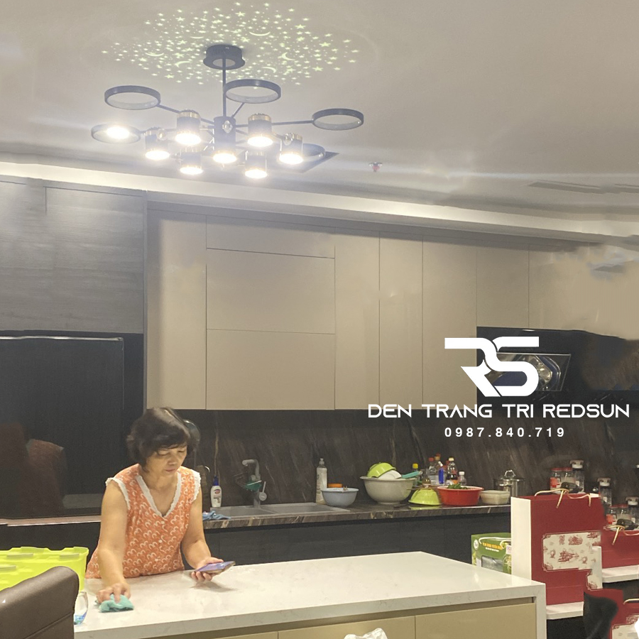 Đèn Chùm Phòng Khách Hiện Đại Dáng Tròn DC-1034