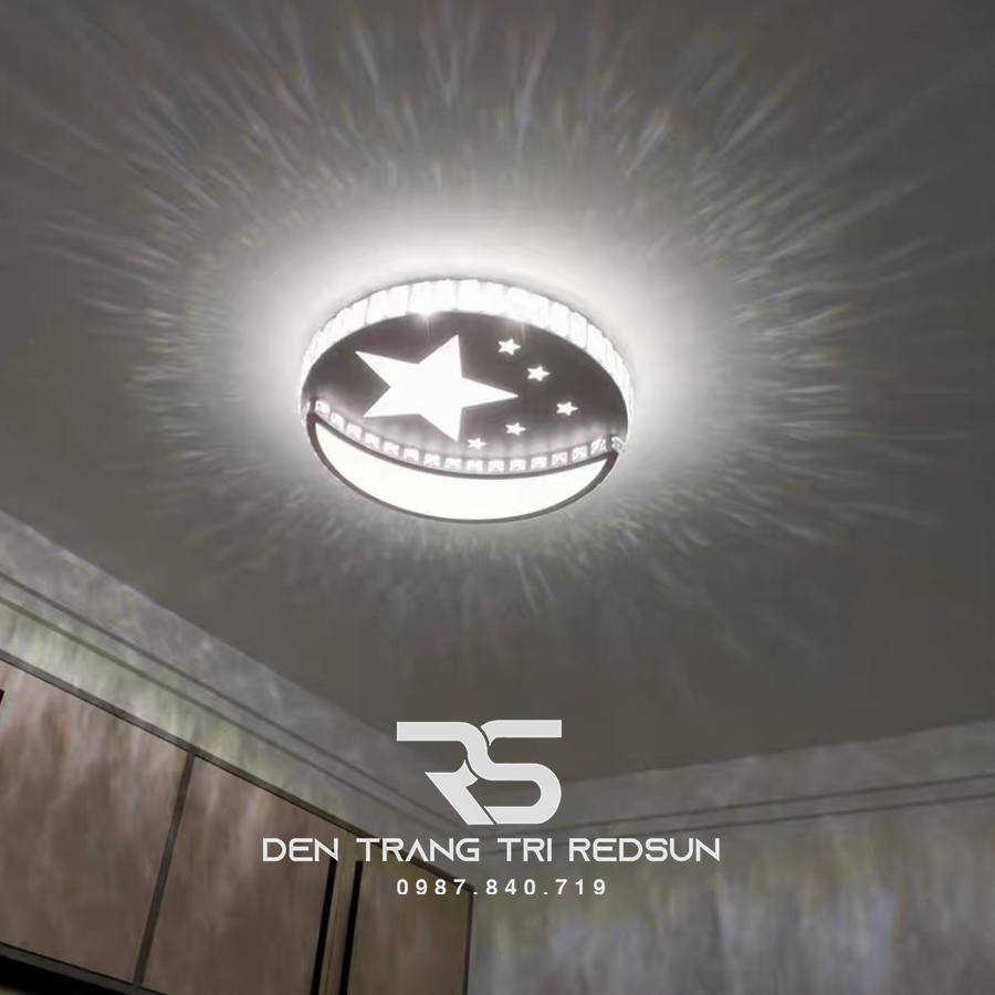 Đèn Mâm Mica Pha Lê Ốp Trần Phòng Khách Hiện Đại MKPL-034