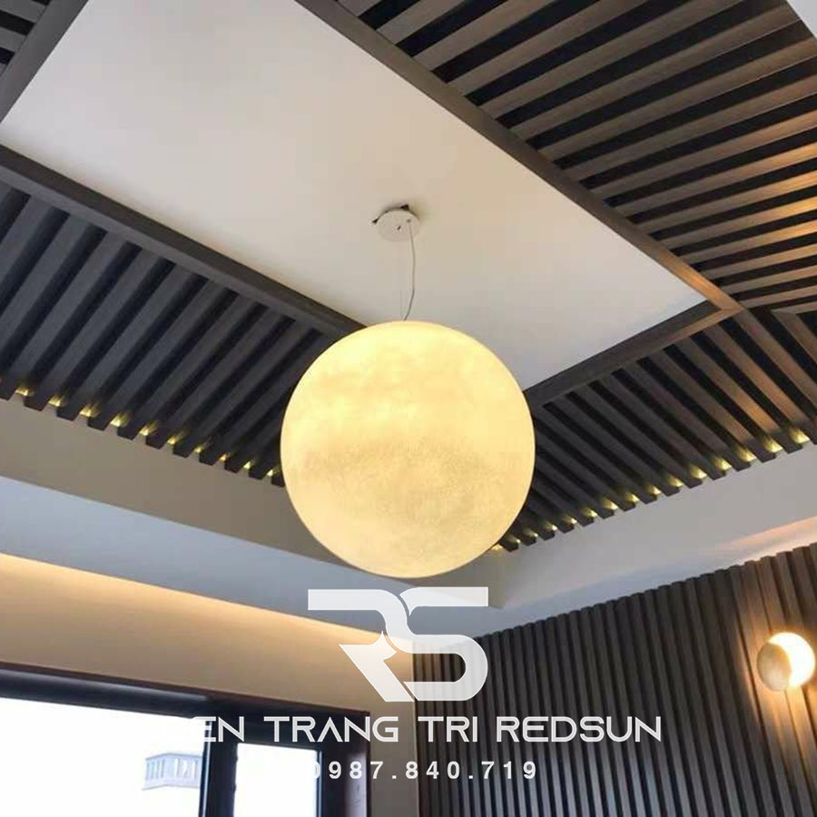 Đèn Thả Trần Hiện Đại Bắc Âu Mặt Trăng Chất Liệu Composite CDT-T014