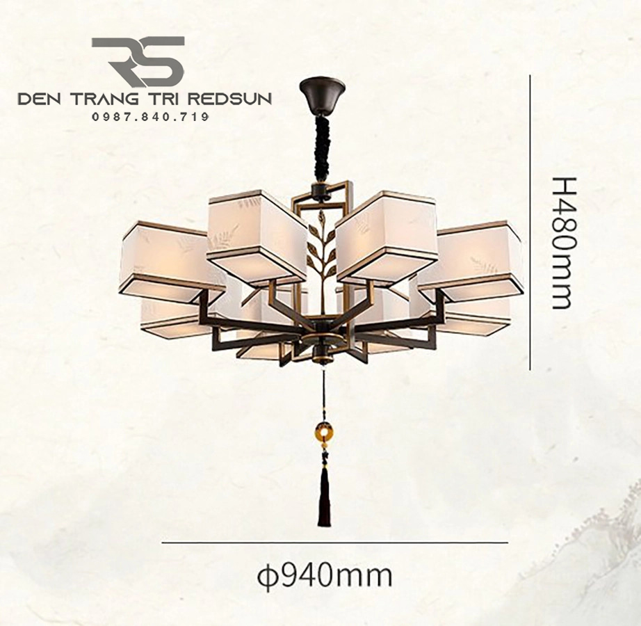 Đèn Chùm Phòng Khách Hiện Đại Phong Cách Indochine IDC-005