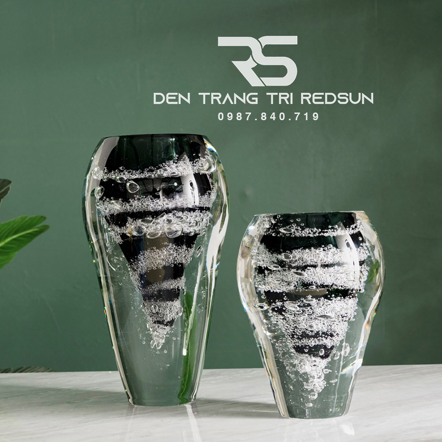 Bình Hoa Trang Trí Phong Cách Bắc Âu Sáng Tạo Hình Bong Bóng Chất liệu Thuỷ Tinh DDC-ZG005