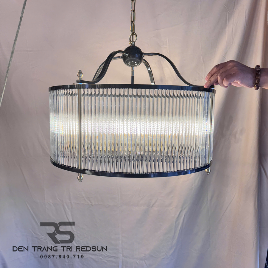 Đèn Thả Trần Phong Cách Indochine Chất Liệu Thuỷ Tinh IDC-015