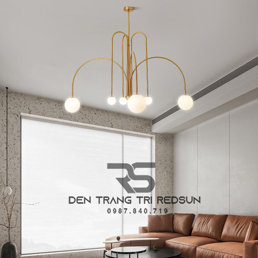 Đèn Chùm Phòng Khách Hiện Đại Bắc Âu Choá Thuỷ Tinh DC-L012
