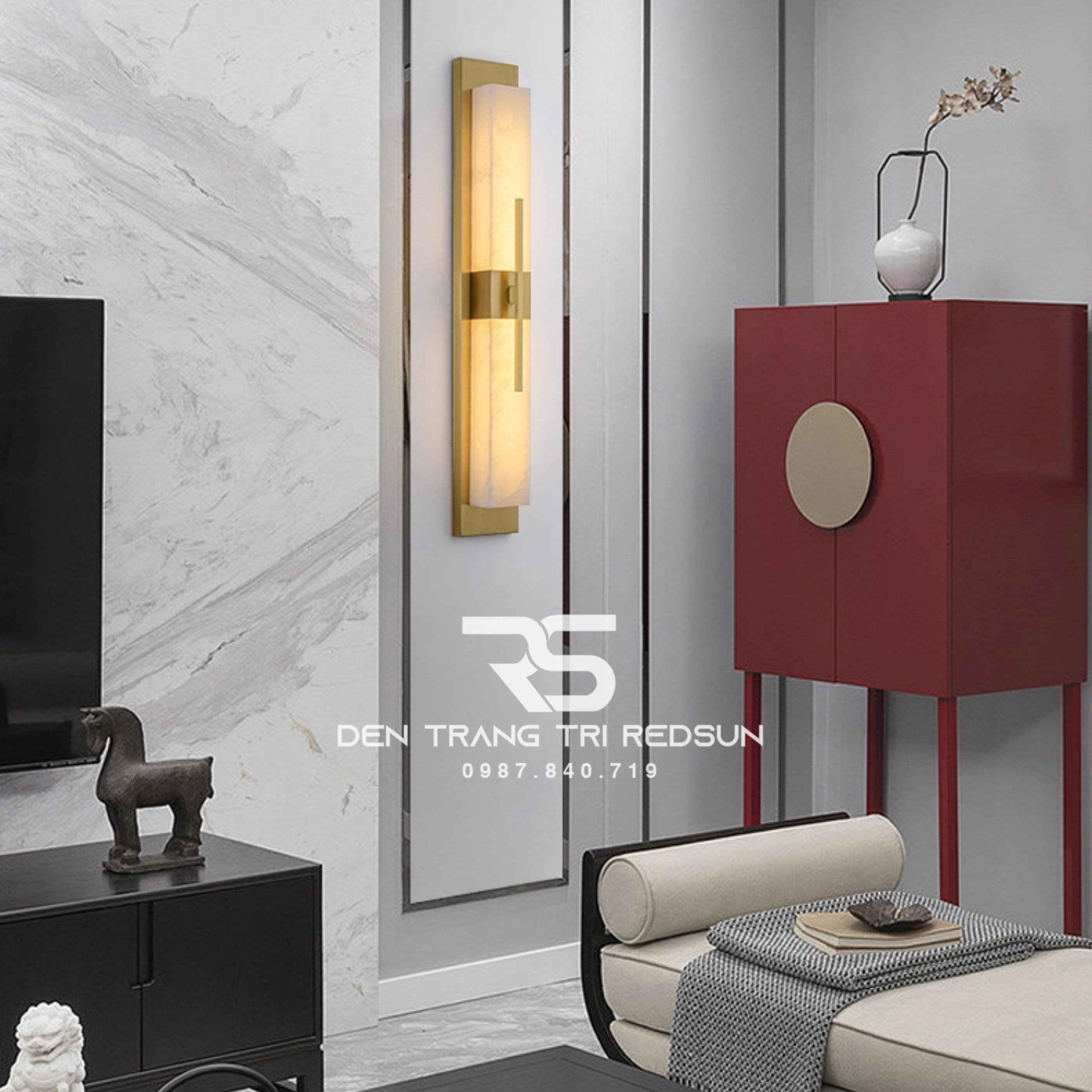 Đèn Tường Đá Cẩm Thạch Hiện Đại Trang Trí Phòng Khách, Phòng Ngủ, Cầu Thang Phong Cách Bắc Âu DT-BVD8003