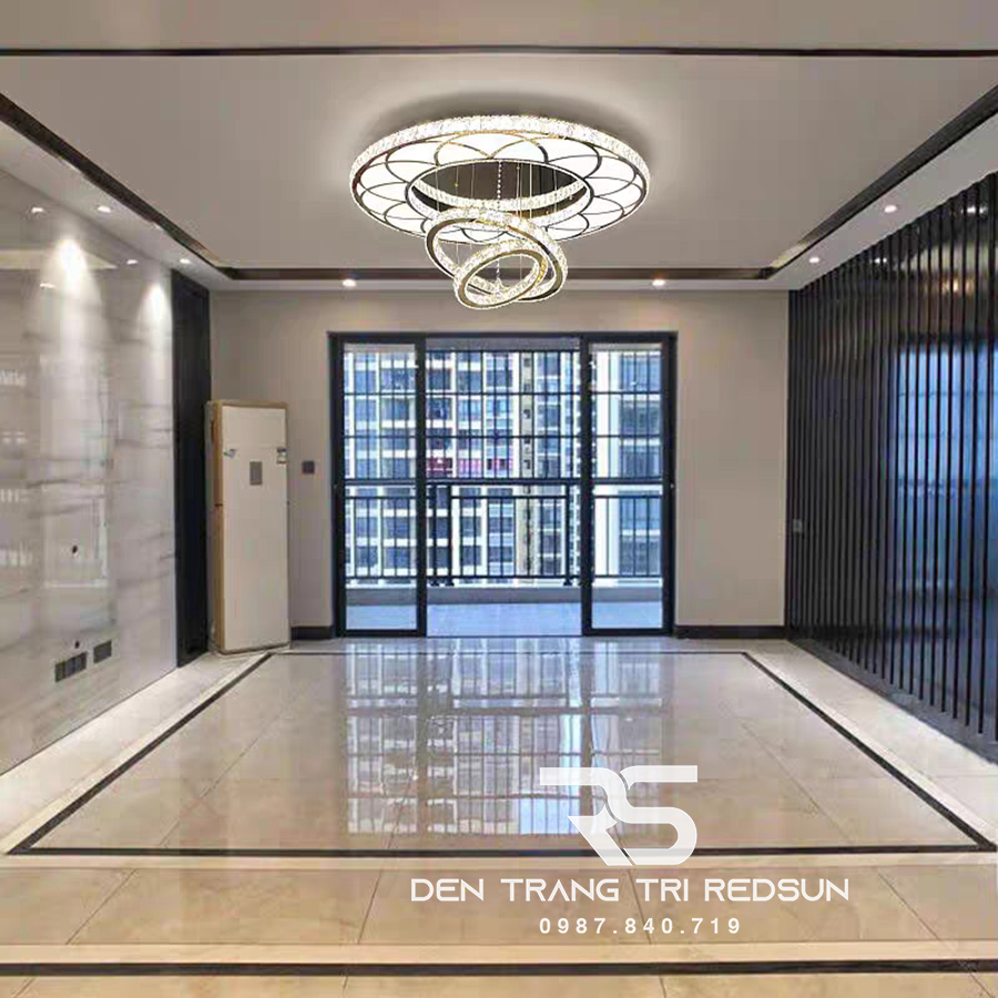 Đèn Mâm Mica Pha Lê Ốp Trần Phòng Khách Hiện Đại MKPL-06