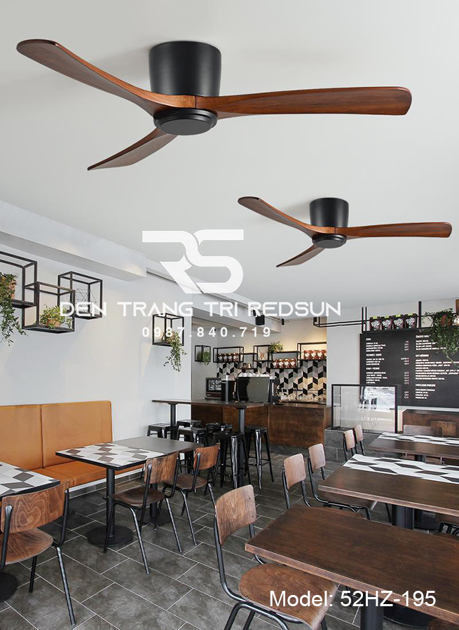 Quạt Trần Trang Trí Phòng Khách, Phòng Ngủ - 52HZ-195
