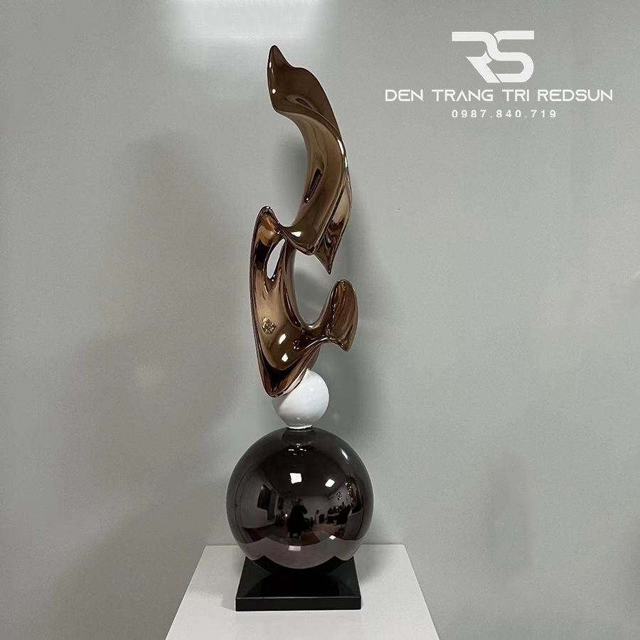 Đồ Trang Trí  Nghệ Thuật Phòng Khách, Hành Lang, Sảnh Chờ Nhà Hàng, Khách Sạn Điêu Khắc Dạng Hình Học DDC-ZG002