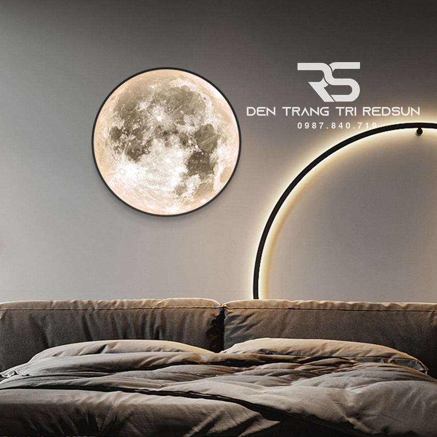 Đèn Gắn Tường, Ốp Trần Trang Trí Phòng Khách, Phòng Ngủ, Cầu Thang Phong Cách Bắc Âu Hình Mặt Trăng DT-110